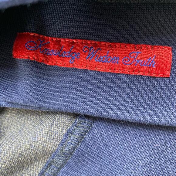 Robert Graham 1/4 Zip Sweater Pullover Blue Classic Fit Mens Chevron Print Large - Picture 8 of 11